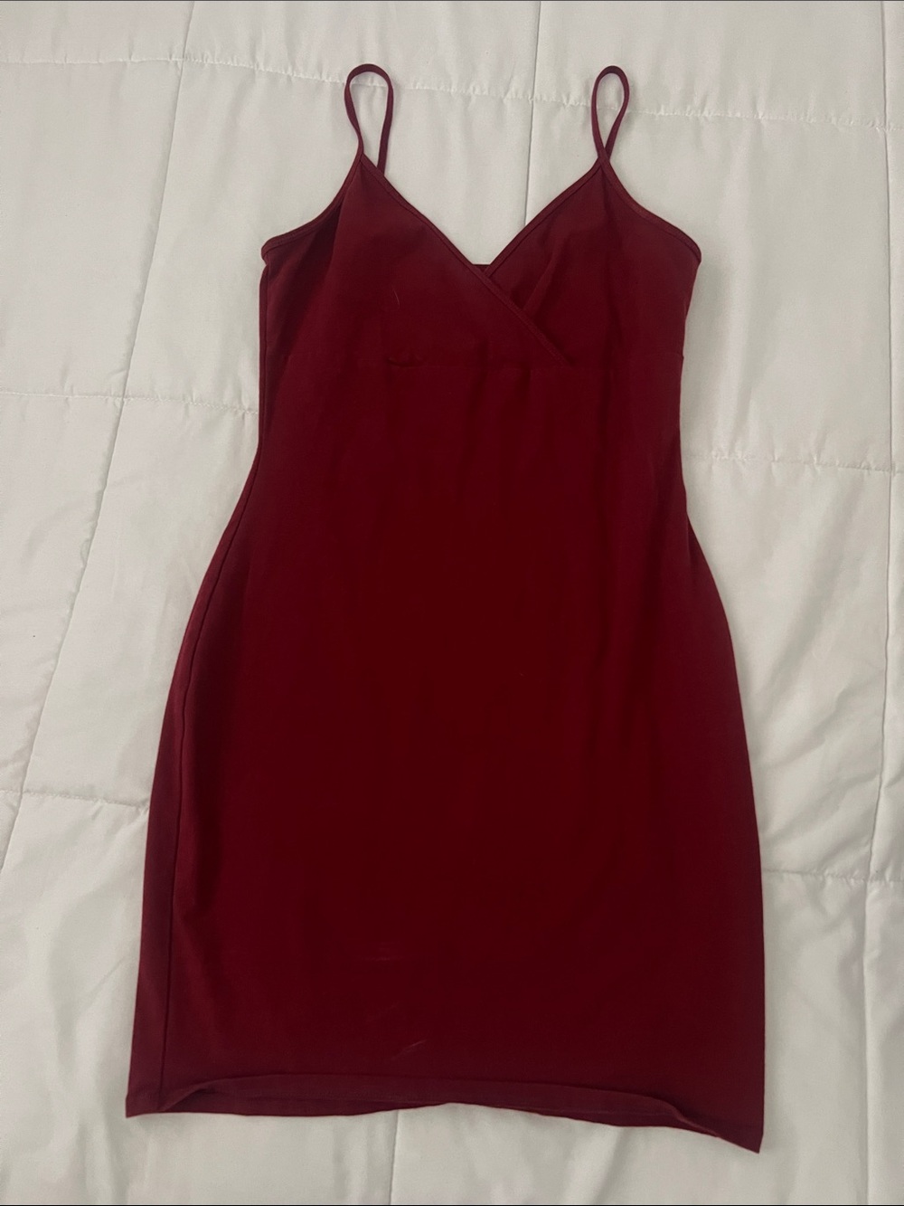 wild fable Burgundy Spaghetti-Strap Mini Slip Dress